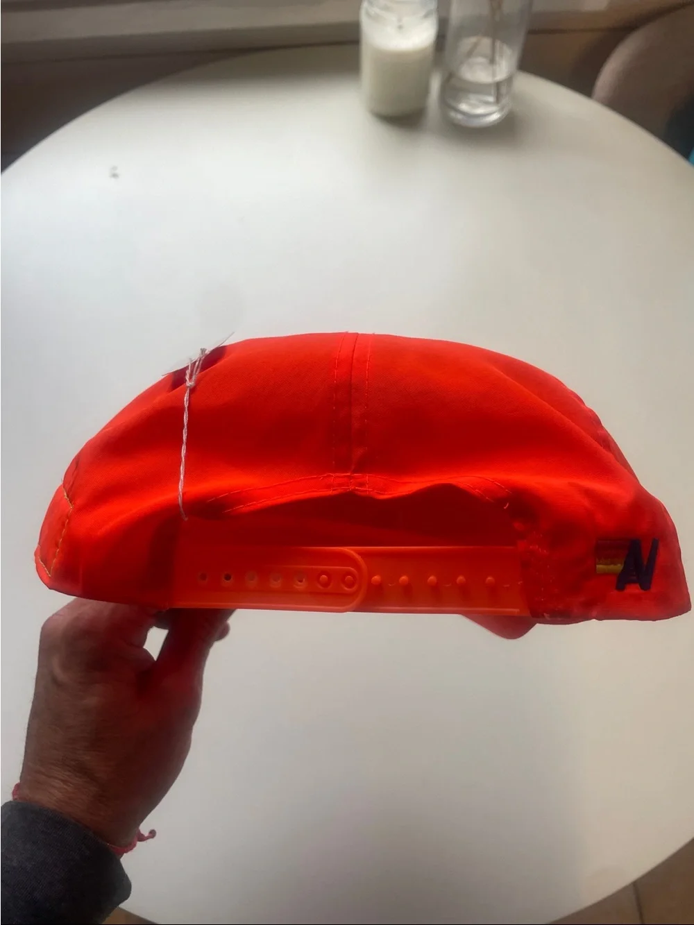 Aviator Nation Ski Aspen Vintage Nylon Trucker Hat | Orange | New With Tags - Picture 4 of 5
